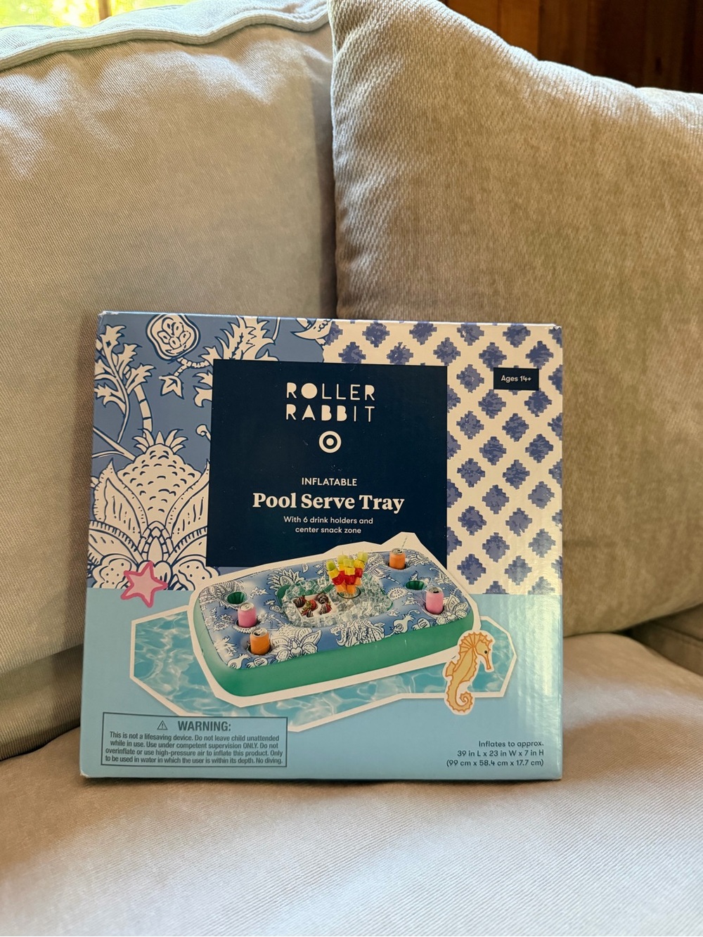 Roller Rabbit X Target Inflatable Pool Serve Tray